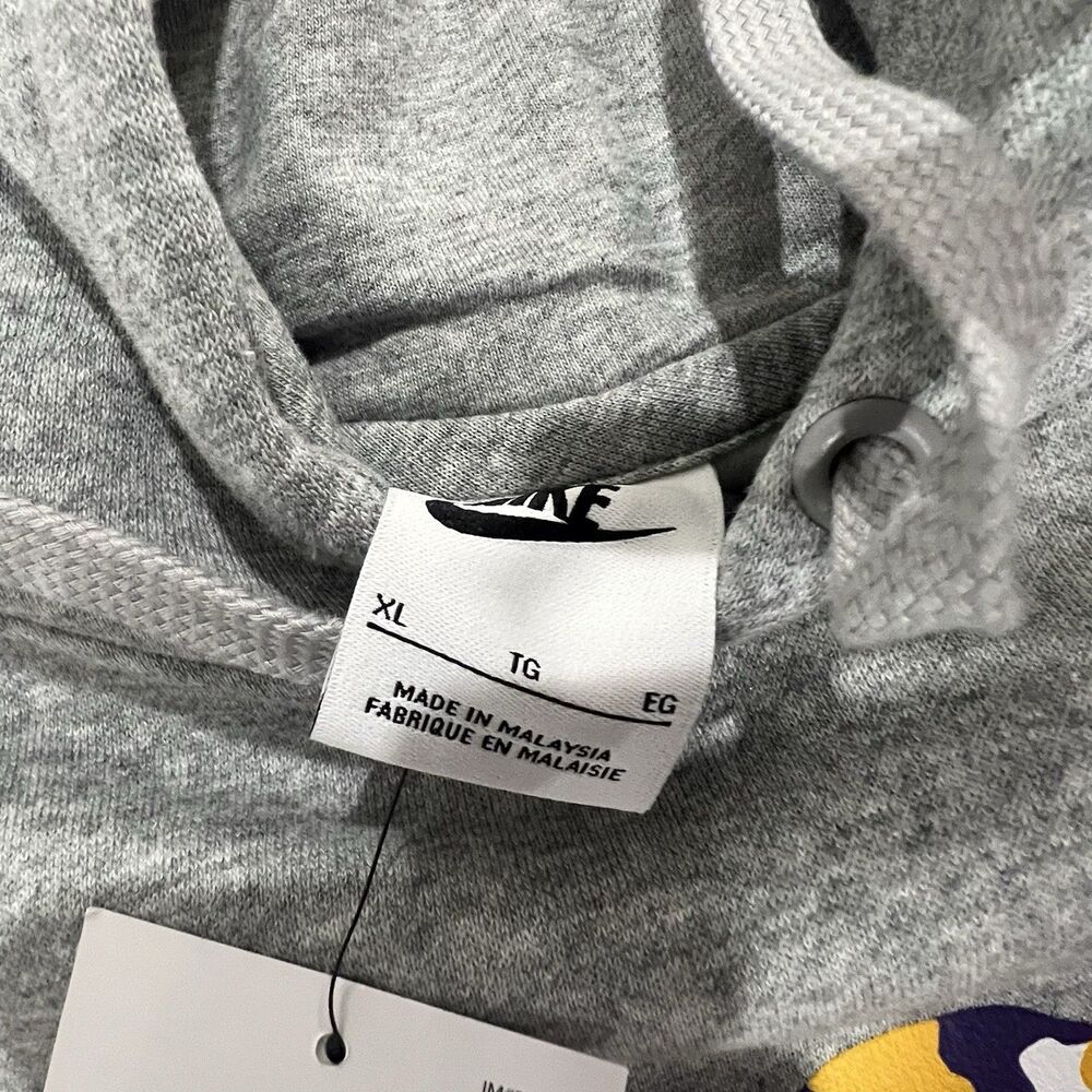 Nike LSU Tigers Hoodie Mens XL Gray Fleece NCAA Football Pullover CK2621-063 NWT - Picture 9 of 10